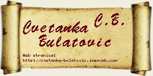 Cvetanka Bulatović vizit kartica